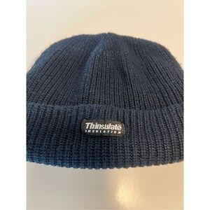 Black Thinsulate Ski Beanie Hat  Lining -40* Made in USA